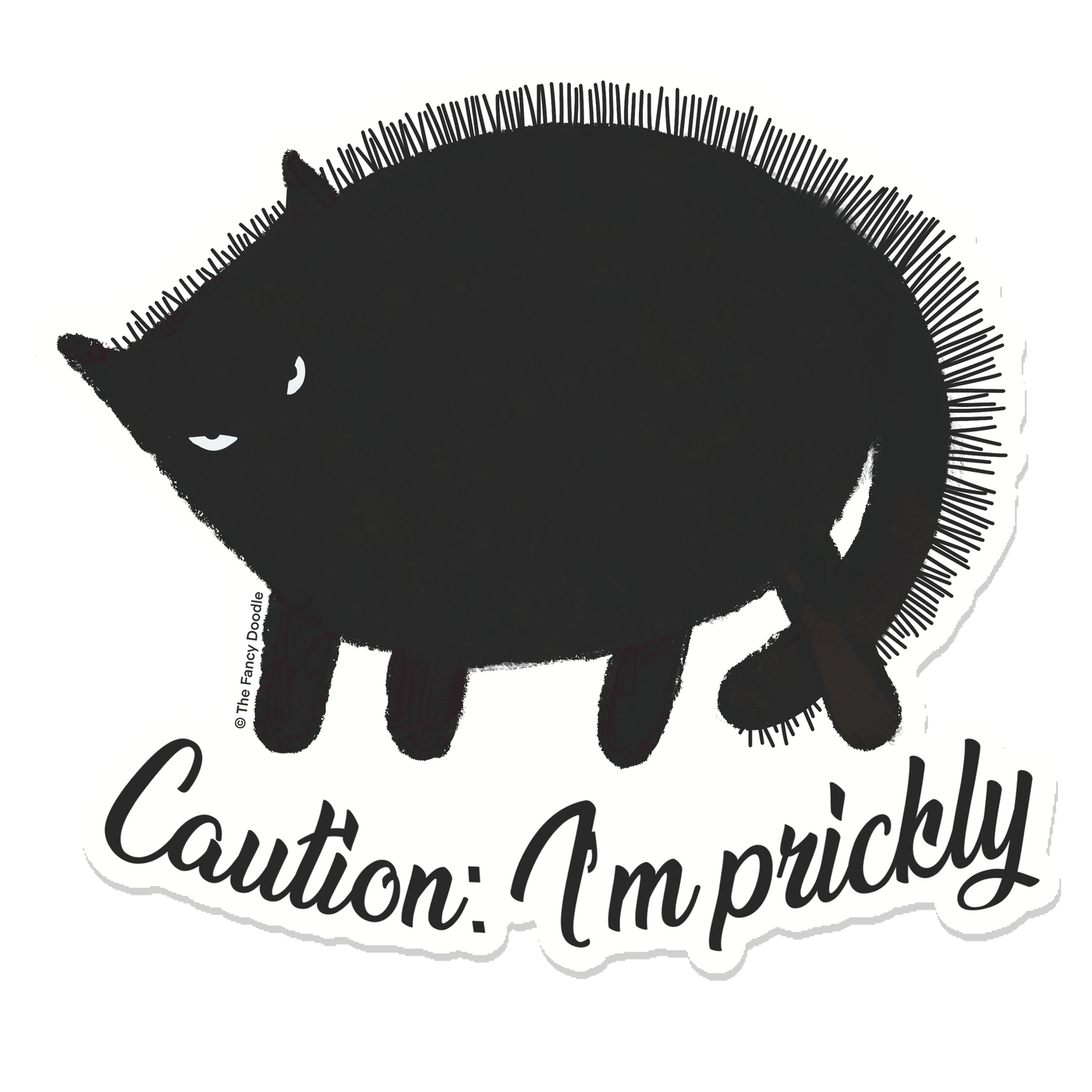Prickly Kitty Vinyl Sticker