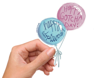 Gotcha Day Balloons Vinyl Sticker