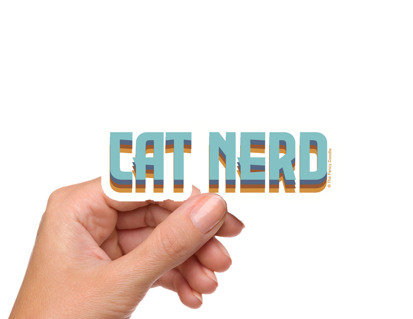 Cat Nerd Vinyl Sticker