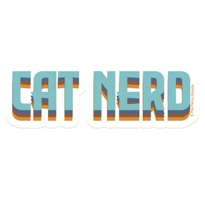 Cat Nerd Vinyl Sticker