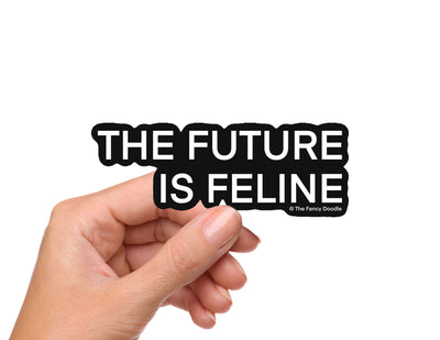 The Future is Feline Vinyl Sticker
