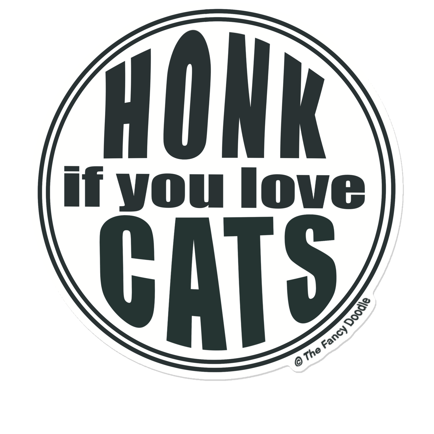 Honk If You Love Cats Vinyl Sticker