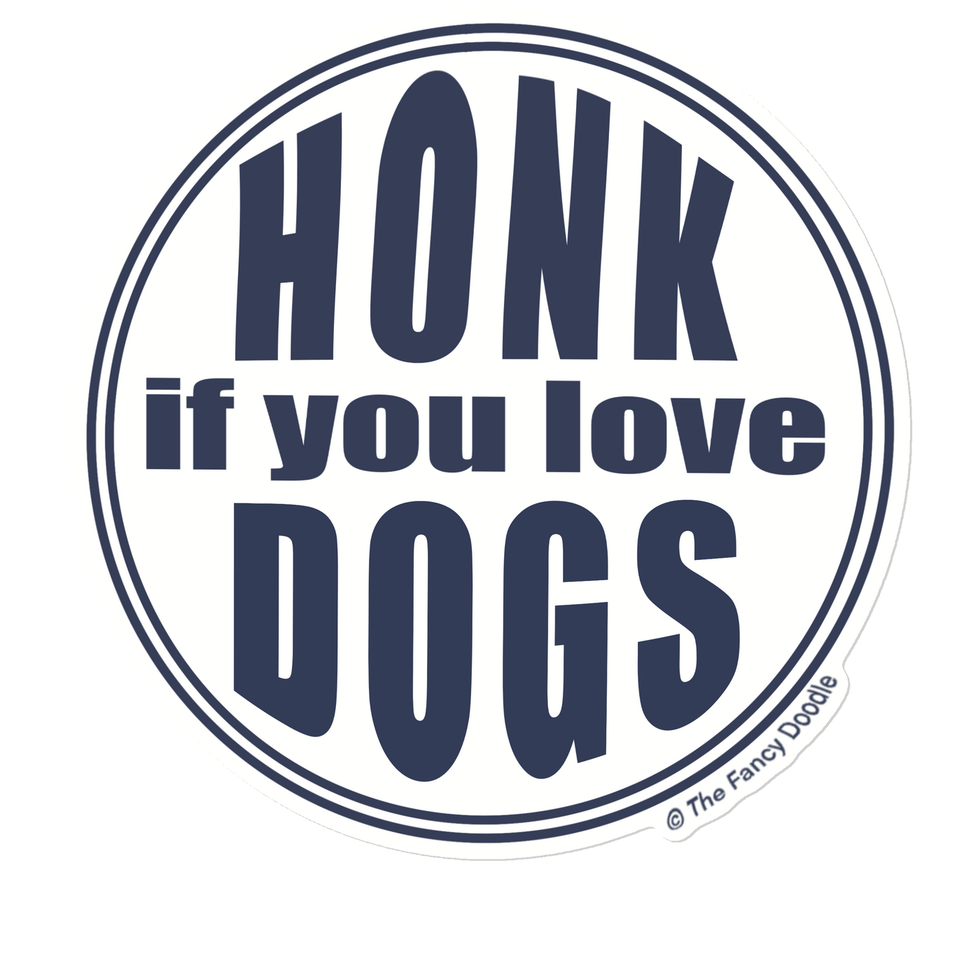 Honk If You Love Dogs Vinyl Sticker