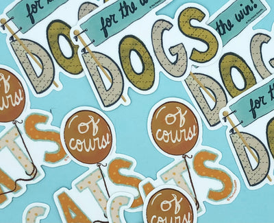 Dogs for the Win Vinyl Sticker